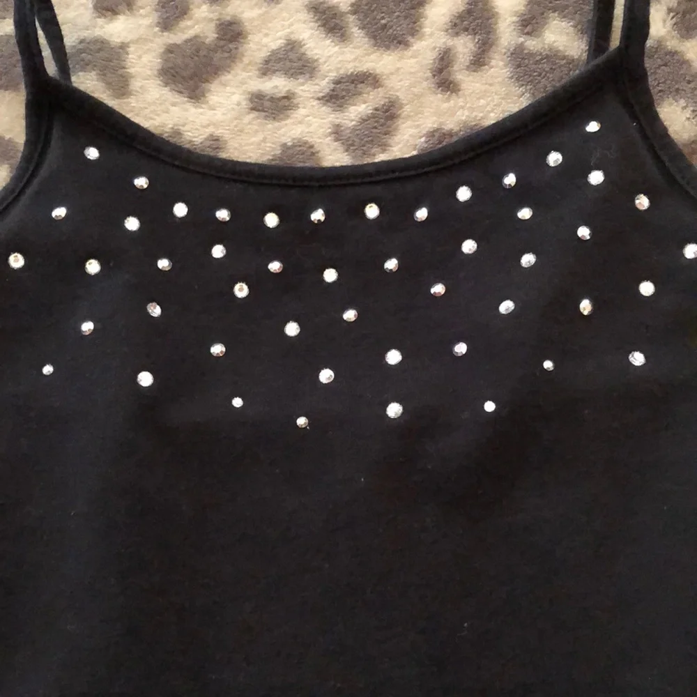 Children’s Place Black Jewel Cami Tank Top Size Small 5 6